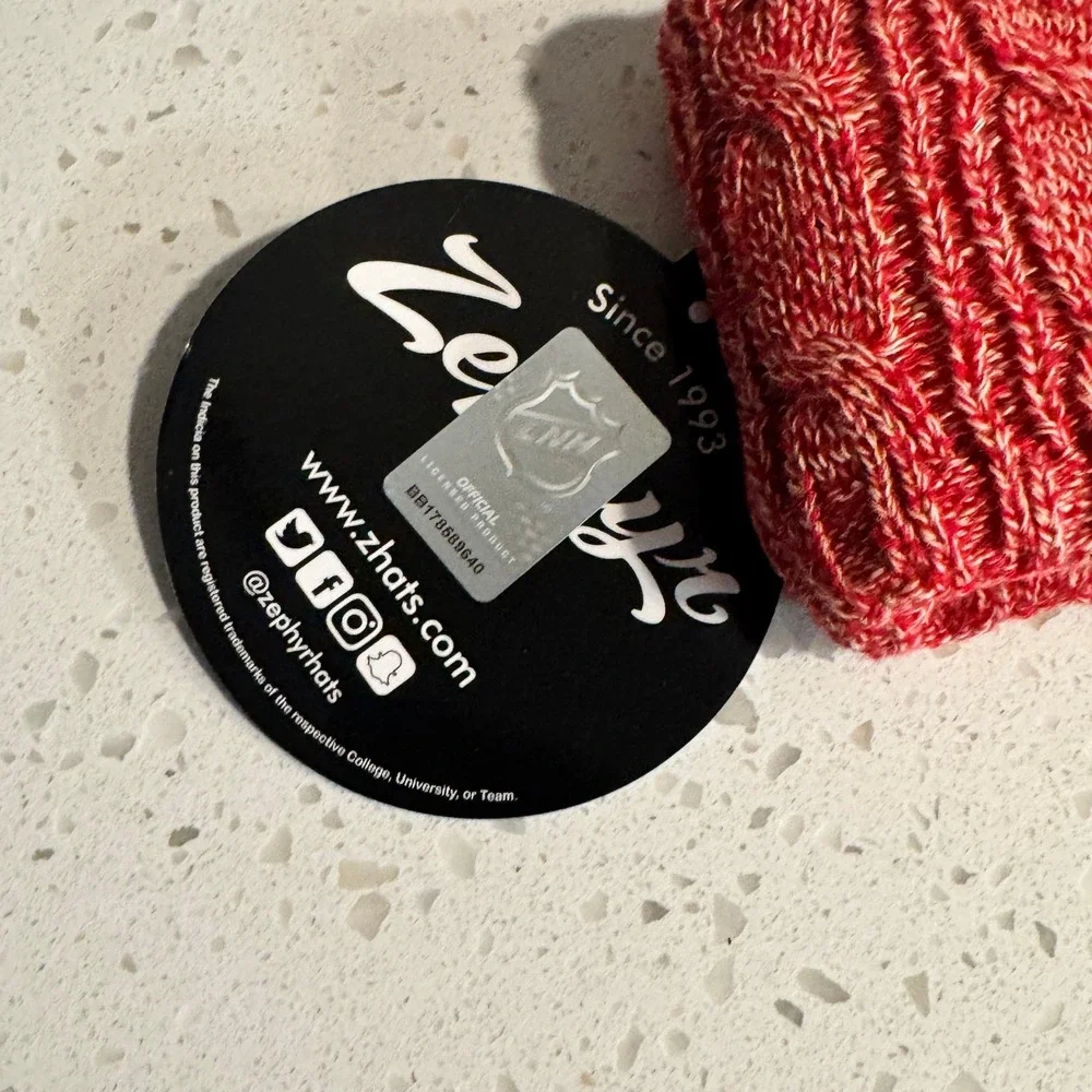 Zephyr Washington Capitals NHL‎ Red Marl Cable Knit Headband New With Tags